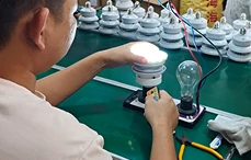 Assembly inspection during ceiling fan production