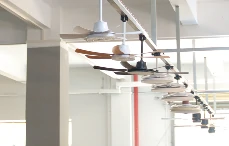 Final quality inspection before ceiling fan packaging