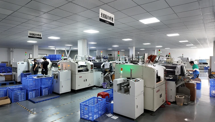 42 Inch Ceiling Fan LED manufacturer factory overview showing organized production lines and professional assembly space
