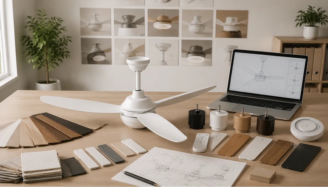 OEM ODM customization service for customized ceiling fan light product development