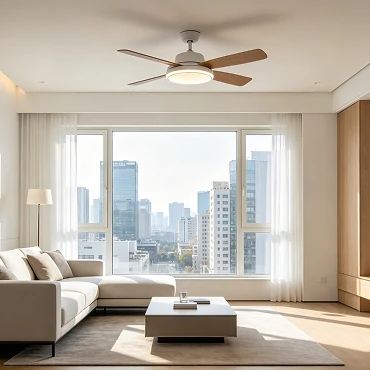 modern apartment ceiling fan with light installation