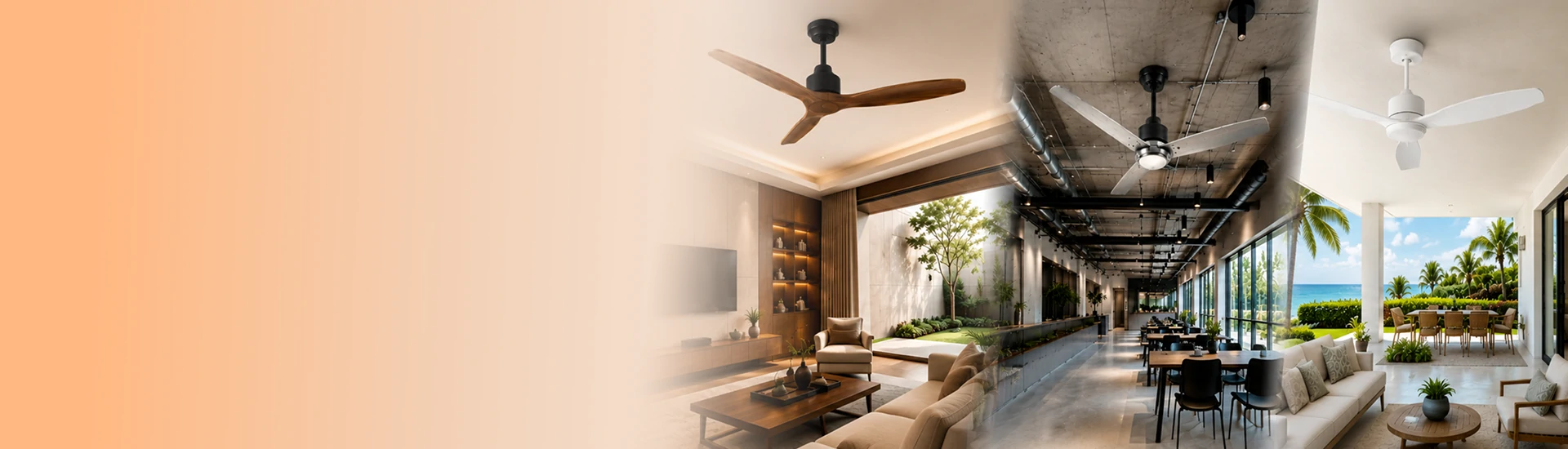 Wood metal and ABS ceiling fan applications
