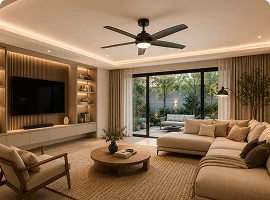 Decorative LED ceiling fan light for modern homes