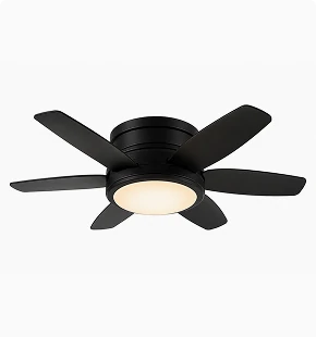 Flush mount smart ceiling fan for apartments