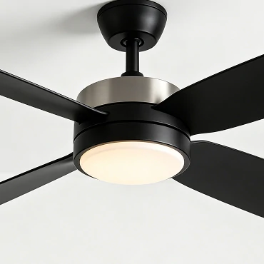 matte black ceiling fan with LED light