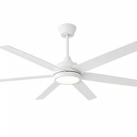 Minimalist commercial ceiling fan with integrated light