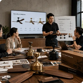 OEM and private label retro ceiling fan development services for global brands