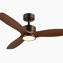 Wooden blade retro ceiling fan for modern residential interiors