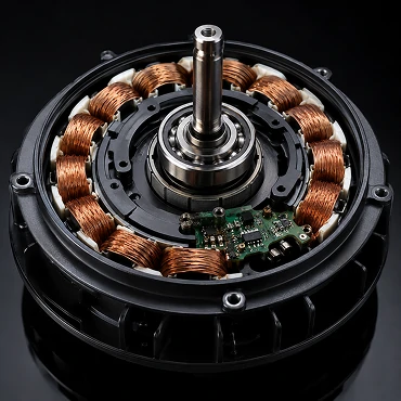Energy efficient DC motor used in 18 inch black industrial cage flush mount ceiling fan light
