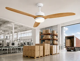Factory direct supply for 52 Inch White Oak Outdoor Ceiling Fan with LED Light and Remote orders