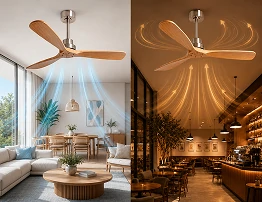 ceiling fan no light with reverse airflow function for summer and winter use