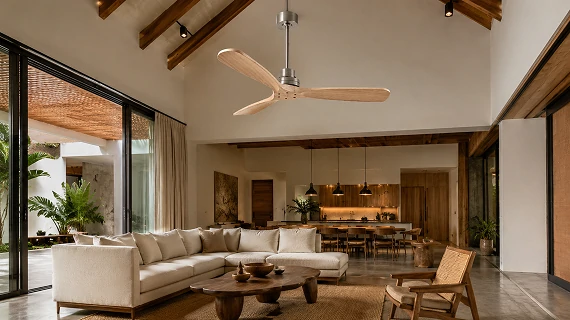 ceiling fan mounting bracket and downrod installation detail for 52 inch wood fan