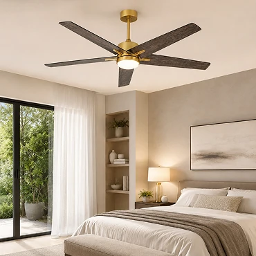 60 inch fandelier ceiling fan P12 model integrated with energy efficient LED lighting system designed for modern residential and commercial ceiling applications