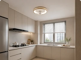 Flush mount kitchen ceiling fan designed for compact kitchen OEM and ODM ceiling fan applications