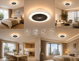 Luxury ceiling fan light designed for international markets including Europe and North America