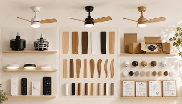 ODM ceiling fan product development process featuring prototypes, engineering design and custom innovation