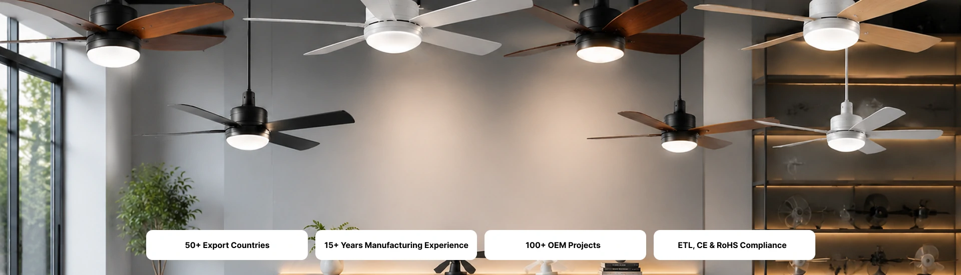 OEM and ODM living room ceiling fan manufacturing solutions for global buyers