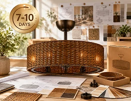 Prototype development process for inch rustic rattan ceiling fan with rapid OEM sampling capability