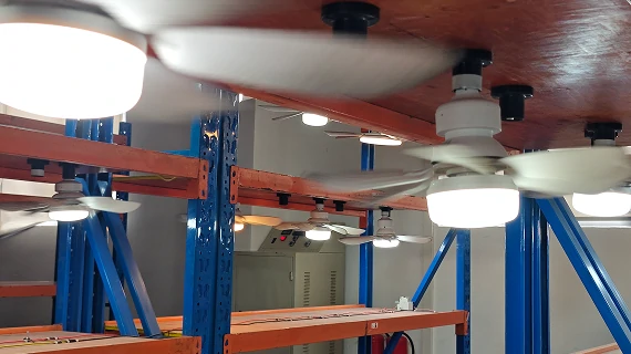 Bulk packaged inch rustic rattan ceiling fans prepared for wholesale distribution and project procurement