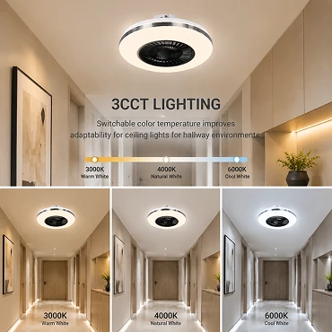 52 inch solid wood ceiling fan no light with remote control showing adjustable airflow speed modes in modern bedroom environment