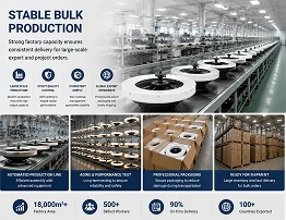 stable bulk production of 52 inch solid wood ceiling fan no light with remote control showing large scale OEM manufacturing and assembly line