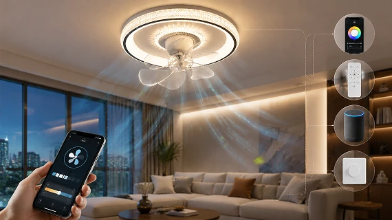 20 inch exterior ceiling lights with smart lighting and airflow control features for modern homes