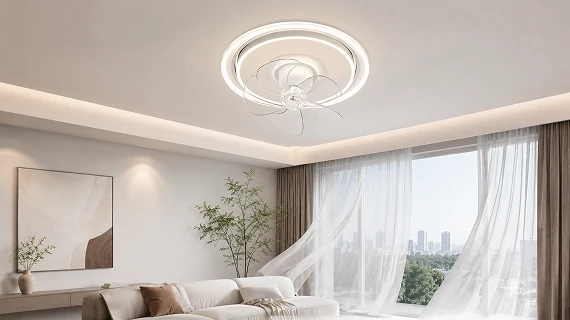 20 inch kitchen ceiling fan with LED light powered by a reliable DC motor for quiet airflow
