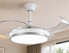 20 inch smart fan with LED light related flush mount ceiling fan for compact modern apartment spaces