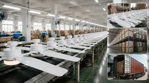 white ceiling fan manufacturer with bulk production capacity for global wholesale supply