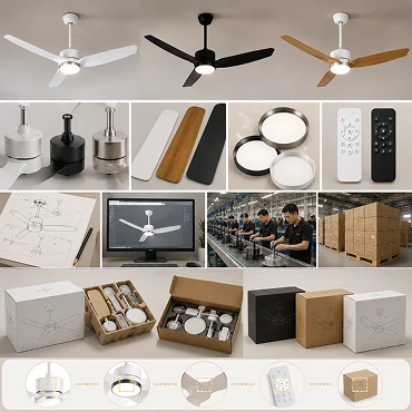white ceiling fan with light supporting OEM ODM customization for global wholesale buyers