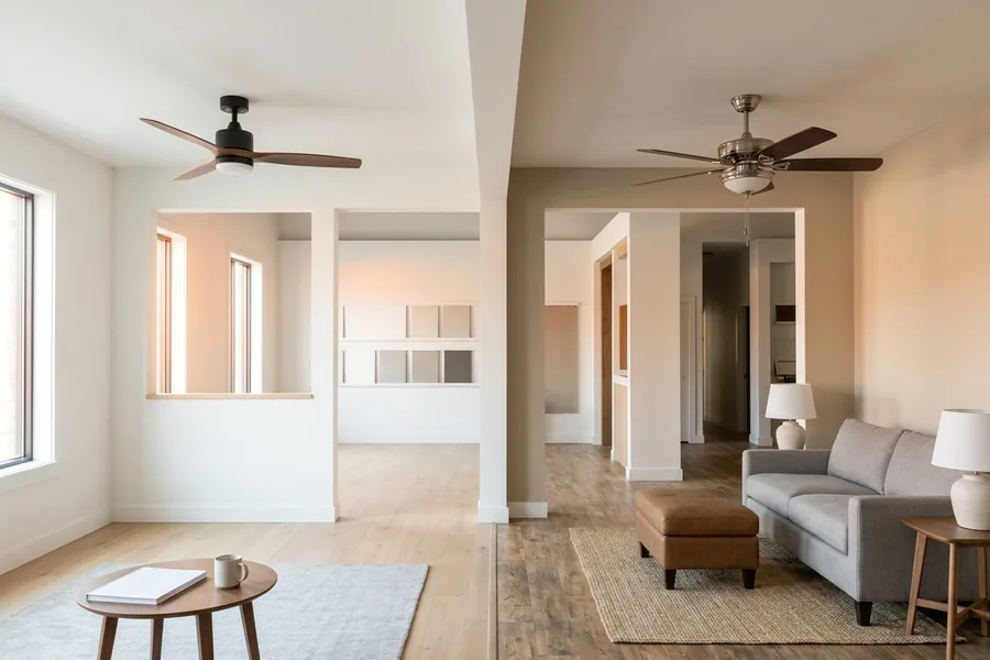 Style differences between 3 blade and 5 blade ceiling fans