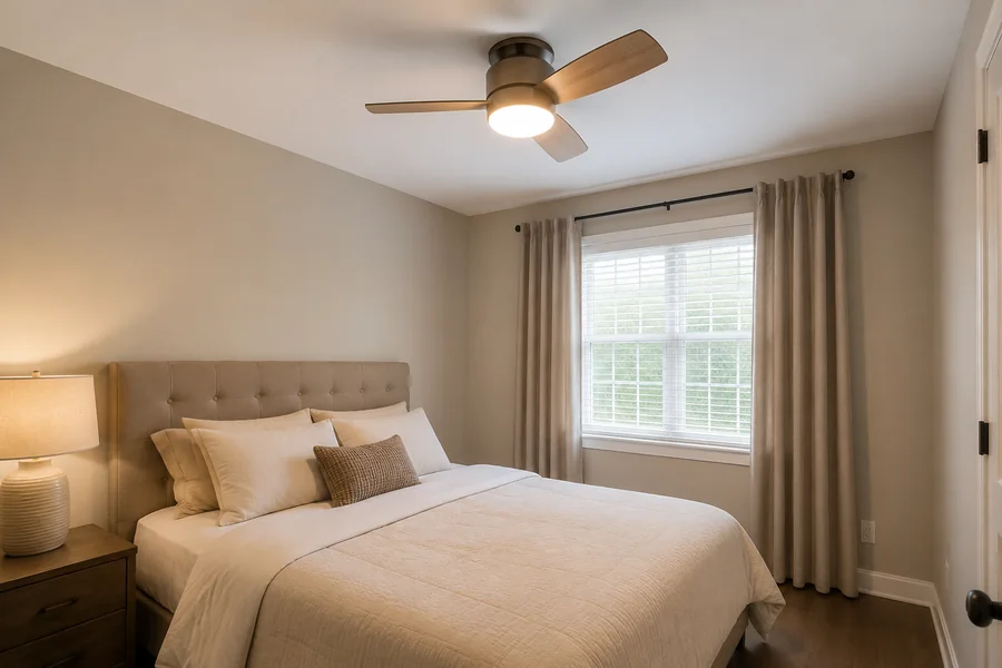 36 inch fan size for a low ceiling bedroom