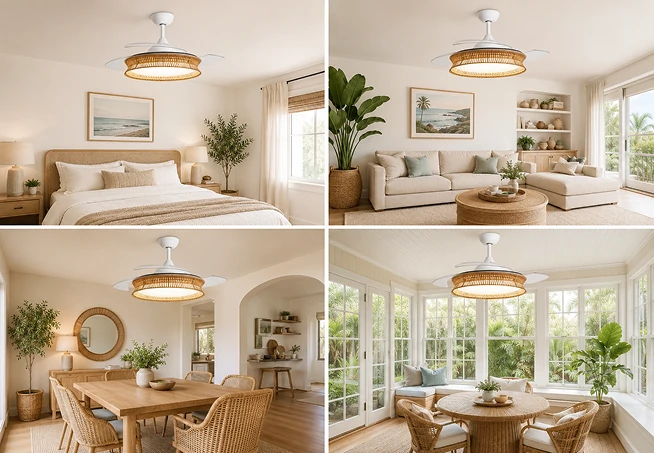 36 inch fandeliers for bedroom shown in multiple interior settings including bedroom living room dining room