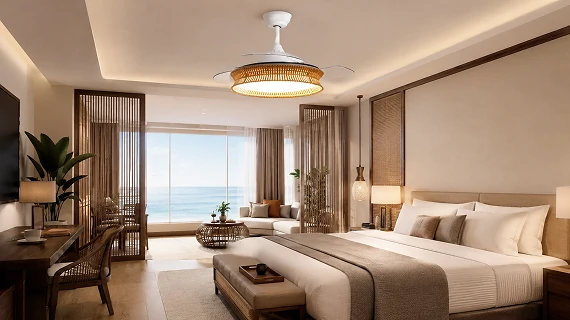 36 inch fandeliers for bedroom used in global OEM projects and premium hospitality interiors