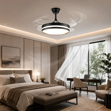 Energy saving DC motor technology used in 42 Inch Ceiling Fan LED for quiet indoor comfort