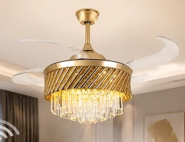 Flush mount fan light solution with integrated LED design for rooms with limited ceiling height
