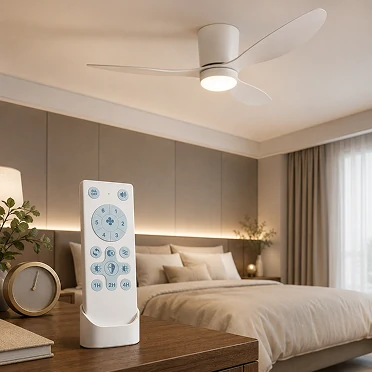 42 inch flush mount ceiling fan remote control with timer and lighting adjustment features