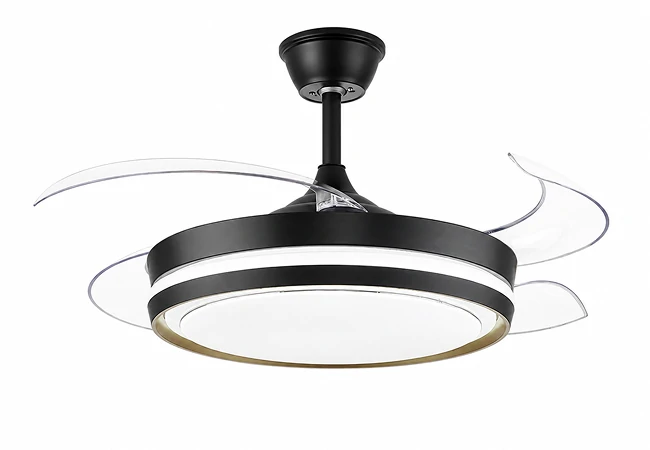 42 Inch Ceiling Fan LED Manufacturer with retractable blade design and integrated LED lighting system