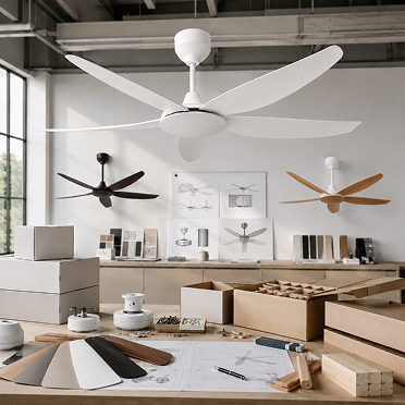 OEM and ODM support for 56 inch ceiling fan without light with custom finishes, controls and downrods