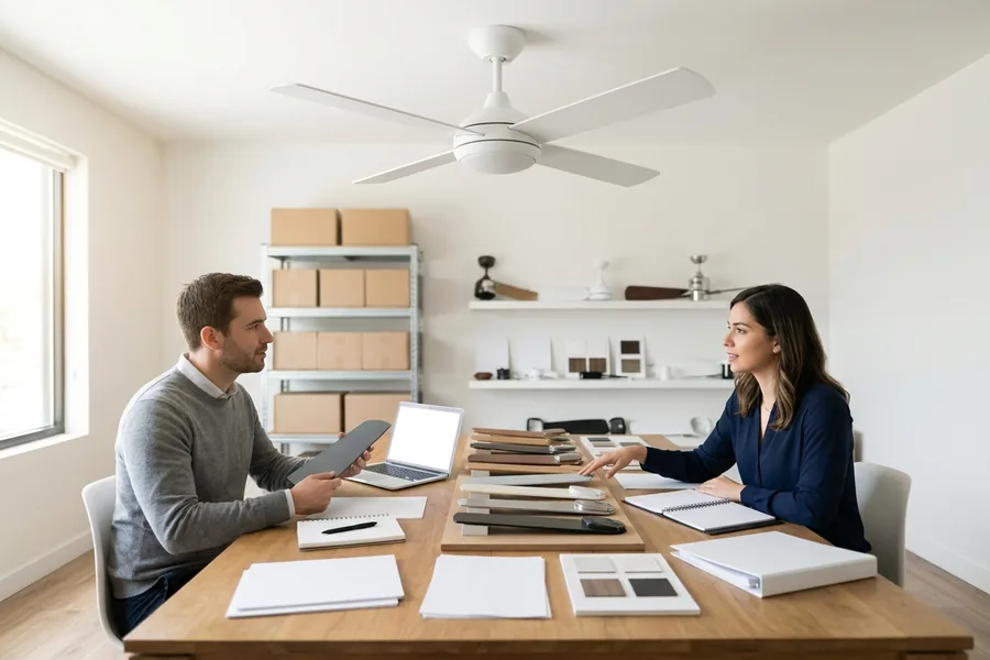 ABS ceiling fan blades in a modern fan design