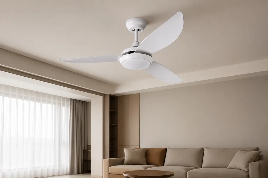 ABS ceiling fan blades in a modern room