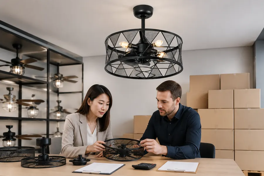 Importer confirming MOQ for bedroom ceiling fan orders