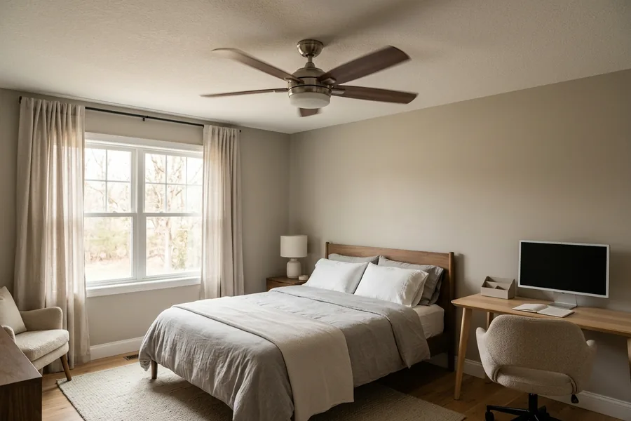 Ceiling fan blade count for quiet comfort in bedrooms and offices