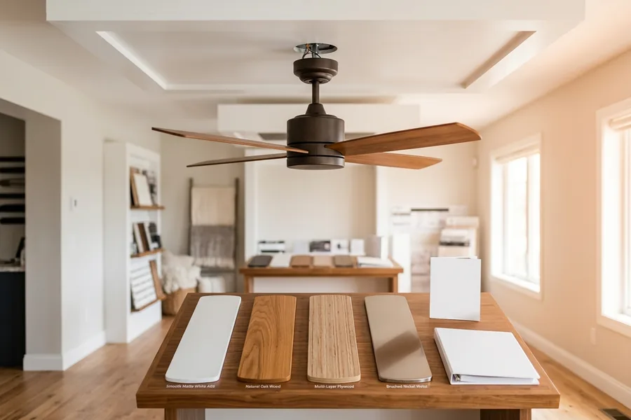 Different ceiling fan blade material types for fan performance