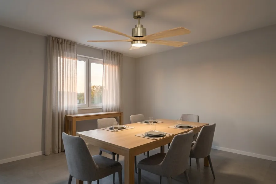 Ceiling fans sized for dining room, office, kitchen and patio