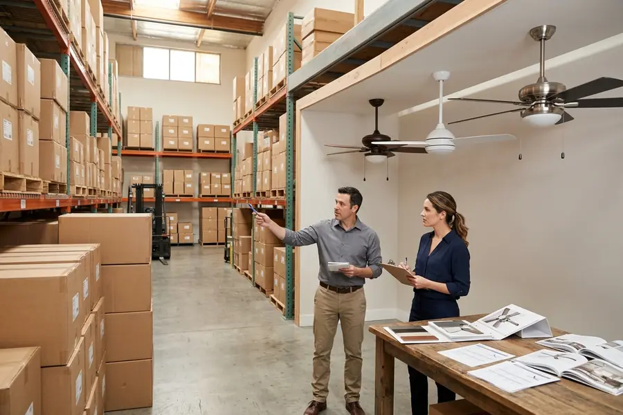MOQ and inventory planning for ceiling fan importers