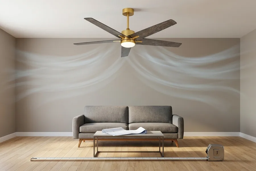 Ceiling fan size and CFM working together for balanced room airflow