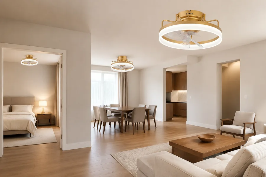 Different ceiling fan sizes matched to different room sizes