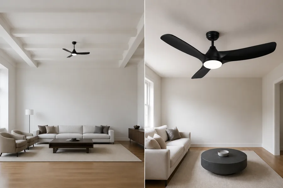 Common ceiling fan sizing mistakes in different rooms