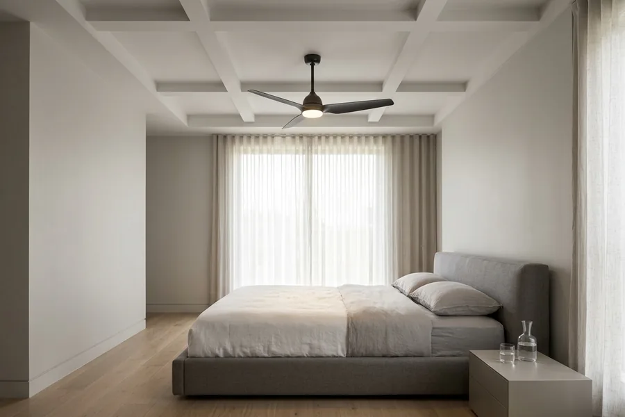 Bedroom ceiling height affecting the right ceiling fan installation